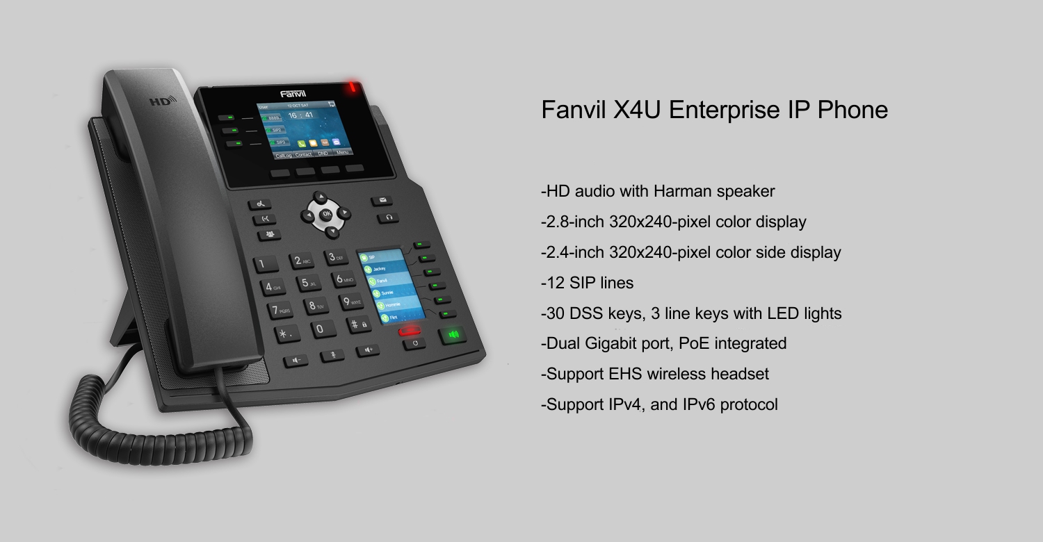 Fanvil X4U range of features