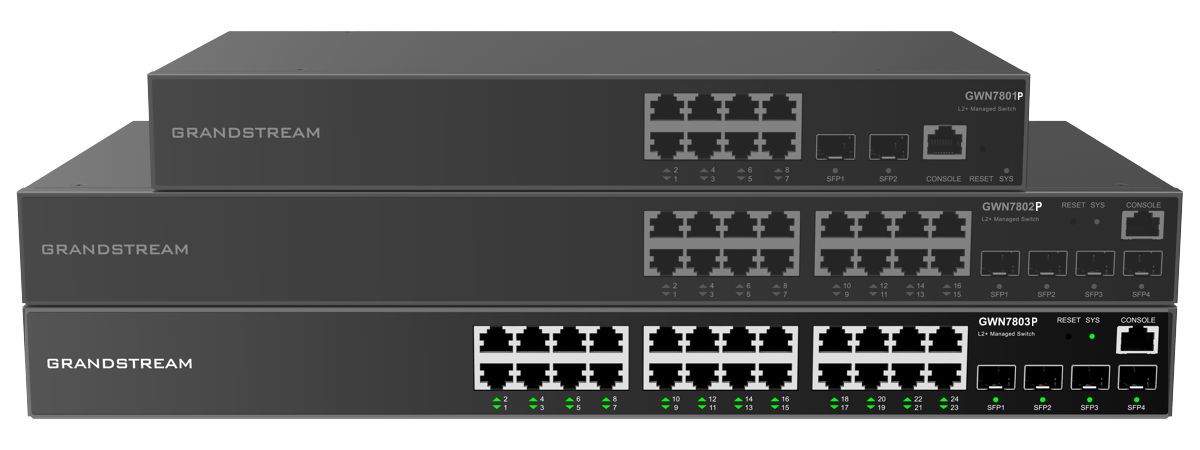 GWN7803P 24 port PoE/PoE+ managed network switch