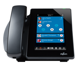 Digium D80 tablet style IP Phone front desk view