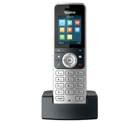 W53H cordless handset on charging cradle front