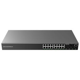 Grandstream GWN7802P 16 port PoE PoE+ power network switch front view